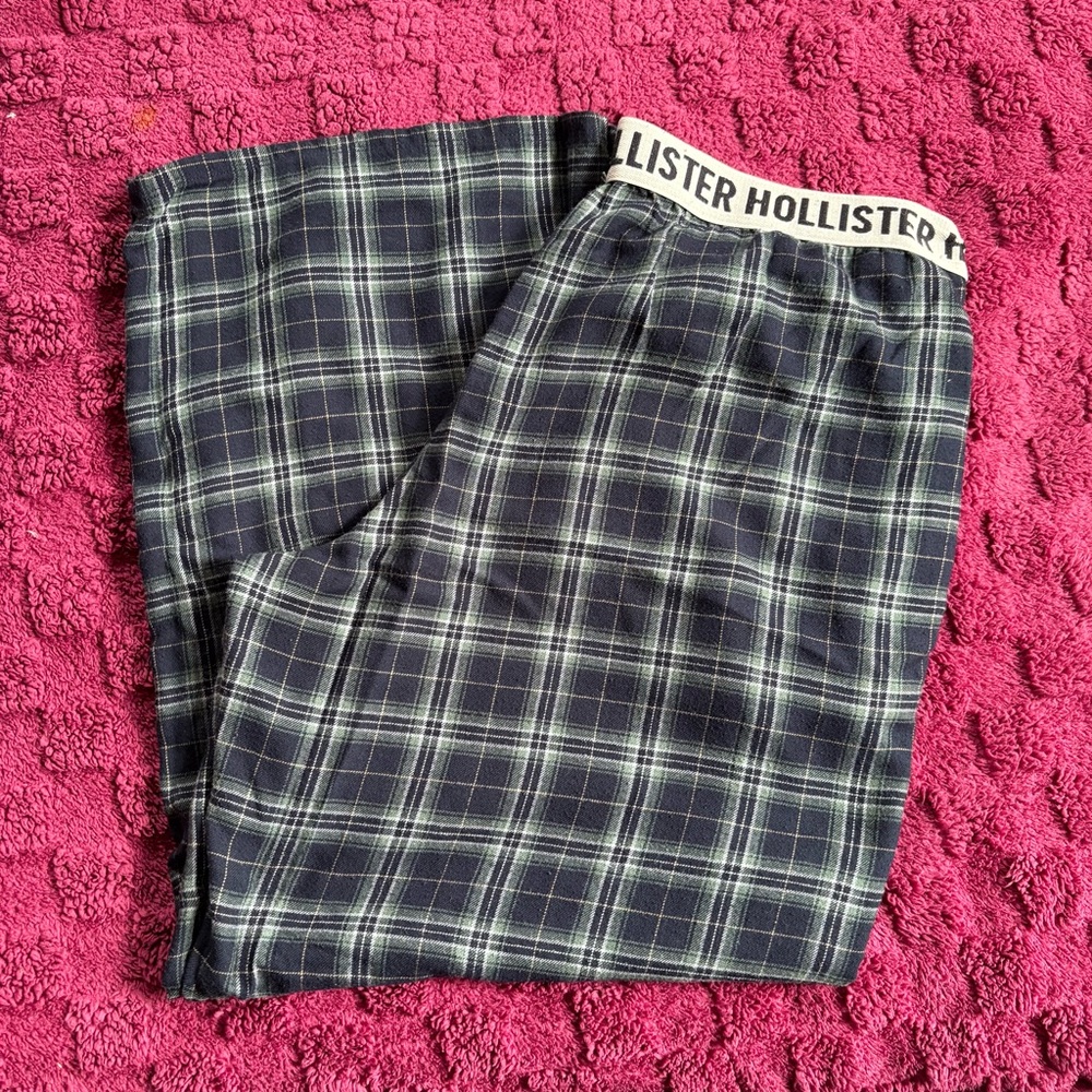 Men’s Hollister Green and Blue Plaid Sleep Pant Size XL